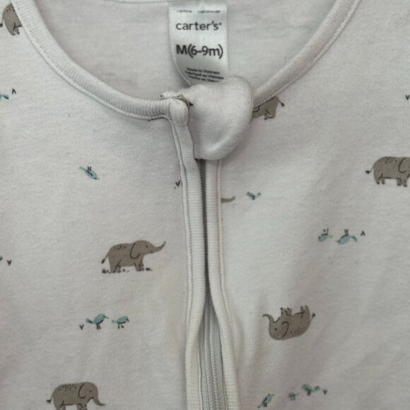 Carters Sleep Sack 0 9 Months Elephant Print Lightweight Zip Up - Picture 3 of 3